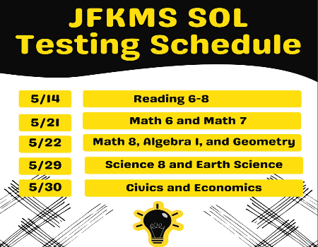 JFKMS SOL Testing Schedule